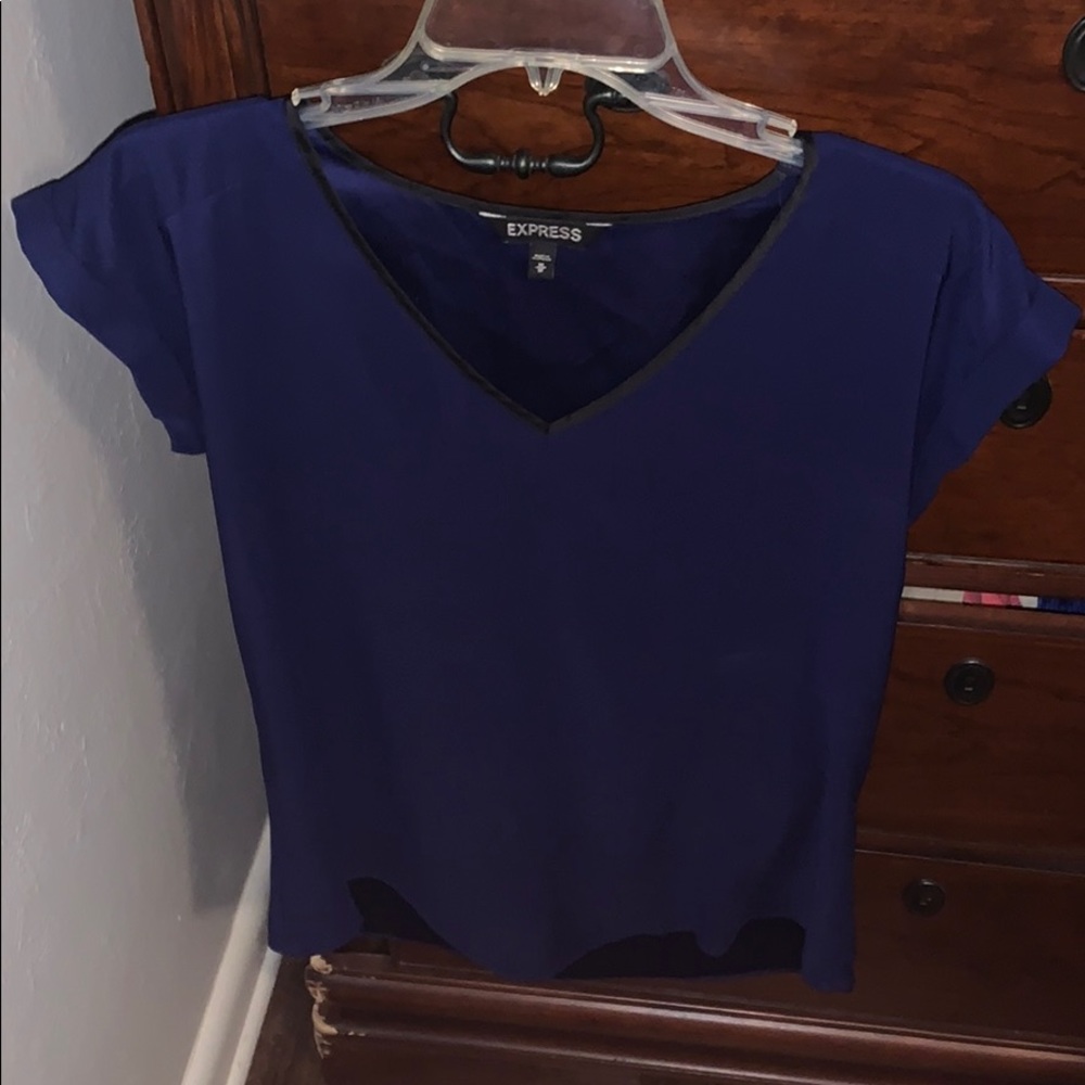 Express navy blue v-neck